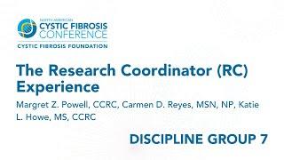 NACFC 2022 | DG07: The Research Coordinator (RC) Experience