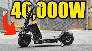 Insane 40,000W Electric Scooter from HELL! Weped Night Rider