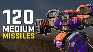 120 MISSILES SANDBLASTING ENEMIES - MechWarrior Online