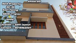 #481 #BDA Property #20×30 #East 600sqft Newly 4BHK Triplex  #Home in #Nagarbhavi 2stage #9019962007