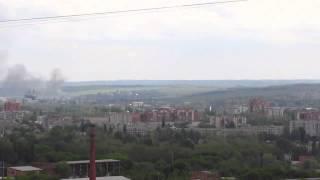 The clashes in  Ukraine Slovjansk Firefight at the TV Tower