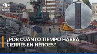 Arrancan cierres intermitentes en el sector de Héroes por construcción del metro