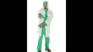 00375  00384   TOXIC ZOMBIE HALF FACE MASK WITH HAIR