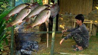 Born alone in an abandoned house: fishing, cooking, building chicken coops