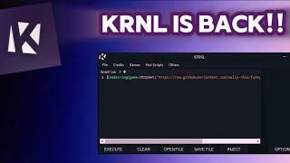 KRNL IS BACK?!?!! (ROBLOX KRNL EXECUTOR GUIDE 2024)