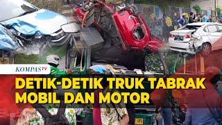 Detik-detik Truk Tabrak Sejumlah Mobil dan Motor di Tangerang, Mobil Melaju Kencang