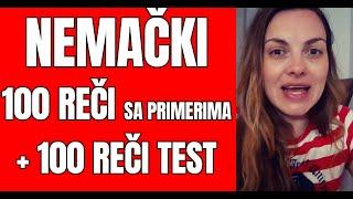 NEMAČKI - A1-A2- 100 REČI SA PRIMERIMA +100 REČI TEST  -