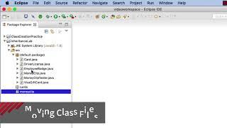 Creating Packages And Moving Java Classes Quickly in Eclipse