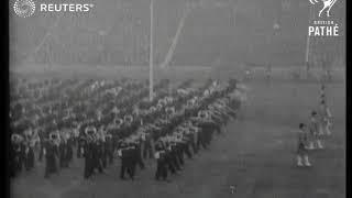 1925 British Empire Exhibition: Duke and Duchess of York at Wembley Stadium closing ceremony (1925)