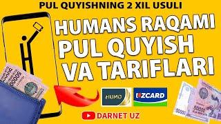 Humans Uz raqami hisobini to'ldirish | paynet qilish