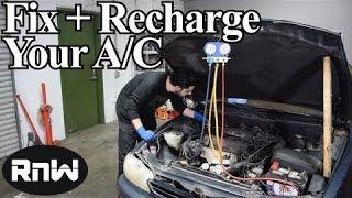 How to Diagnose and Recharge Your AC System with Refrigerant - Using an A/C Manifold Gauge Set