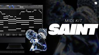 [+25] Best Dark Trap Midi Kit - SAINT" [TRAVIS SCOTT, PVLACE, DRAKE, 808 MAFIA] Melodic Midi Pack