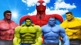 TEAM HULK VS SPIDERMAN MUSCLE - EPIC SUPERHEROES BATTLE