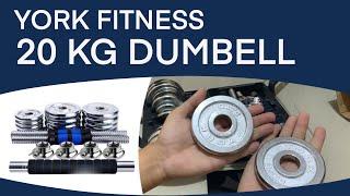 York Fitness 20 KG Dumbbell - Unboxing & Piece by Piece Camera Shot