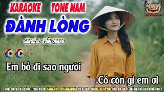 Đành Lòng Karaoke Tone Nam - Nhạc Sống Quang Thái