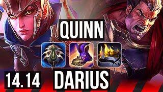 QUINN vs DARIUS (TOP) | 11/1/4, 69% winrate, 6 solo kills, Legendary | EUW Diamond | 14.14