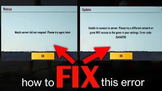 Fix Match server did not respond Please try again later | Unable to connect server bgmi 2024