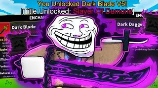 Unlocking The DARK BLADE V5 In Blox Fruits..