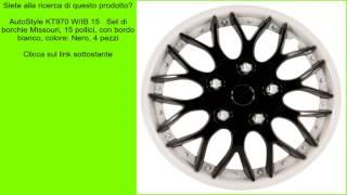 AutoStyle KT970 W/IB 15   Set di borchie Missouri, 15 pollici, con bordo bianco, colore: Ne