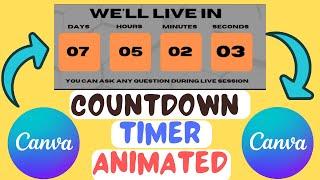 How to create a countdown timer in canva || FREE AND PRO | canva tutorial