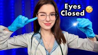 ASMR Cranial Nerve Exam but EYES CLOSED ‍️ Medical Roleplay, Ear, Eye & Hearing Tests for Sleep