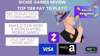 Richie Games App Review - Top Tier Pay To Play?! Shows Ads & Is Not A Scam?! $15 or More a Week?!