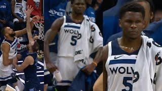 Anthony Edwards gets a tech for flexing on bench after Rudy Gobert poster dunk 