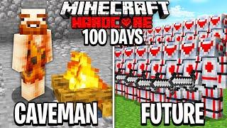 I Survived 100 Days as a TIME TRAVELLER in Hardcore Minecraft... Here's What Happened