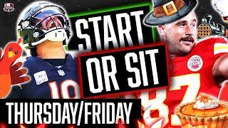  WEEK 13 ALL POSITIONS MUST Start/Sit Analysis THUR/FRI Games!  | 2024 Fantasy Football Advice