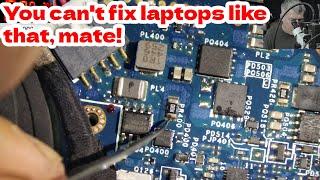 A well-known youtuber fixed this laptop before, a proper dodgy repair :D