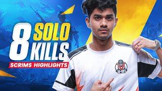 COMEBACK IS ALWAYS BETTER THAN A SETBACK  | SOLO 8 KILLS IN SCRIMS | HIGHLIGHTS