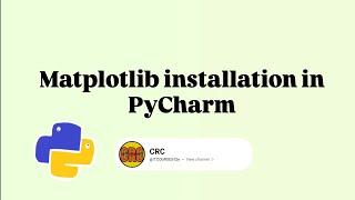 Matplotlib installation in PyCharm