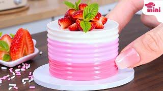  So Fresh Miniature Strawberry Cream Cake Decorating Idea | Mini Bakery