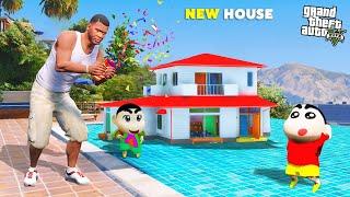 Franklin Builds a Brand New Home for Shinchan & Pinchan Near His House in GTA 5! 