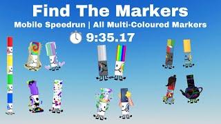 All Multi-Coloured Markers (13) Mobile Speedrun | 9:35.17 | Find The Markers