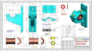 Pivot Chair Parts and Assembly in SolidWorks