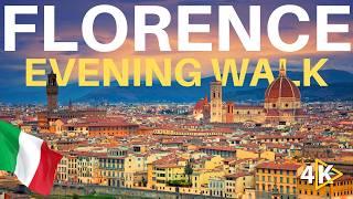 Florence (ITALY) Walking Tour 4K  · Vibrant Markets & Town Center Charm With Immersive Sounds