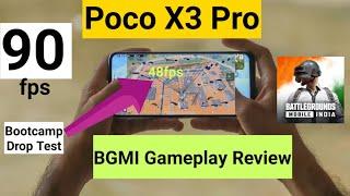 Poco X3 Pro BGMI 90fps drop test in bootcamp after miui 12.5 update snapdragon 860