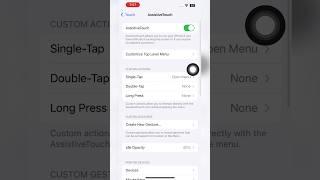 iPhone floating icon on & off | Assistive touch settings on iPhone #iphone #features #shorts