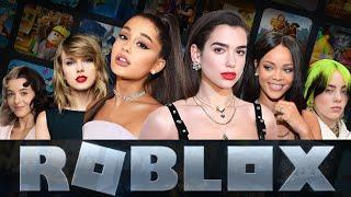 Celebrities play ROBLOX