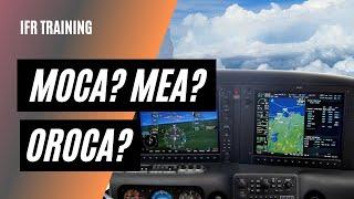 IFR Altitudes Explained | MEA MOCA & OROCA on Low Enroute Chart | Minimum Altitudes for Enroute IFR