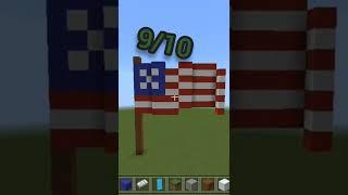 Minecraft American Flag Comparison!! Happy 4th Of July!! #minecraft #minecraftshorts #july4th