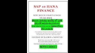 SAP FICO-S4HANA FINANCE COURSE ONLINE TRAINING-8074156411