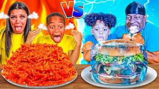 FROZEN VS HOT FOOD CHALLENGE | The Prince Family Clubhouse