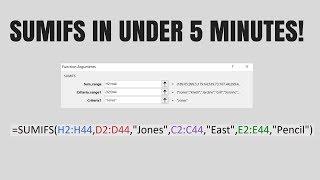 How to Do SUMIFS in Excel for Beginners | MASTER EXCEL FAST!