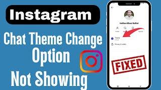 How To Fix Instagram Chat Themes Change Option Not Showing on iPhone | iPad iOS 17