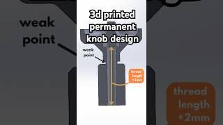 How to make a threaded knob #3dprinting #maker #design #diy