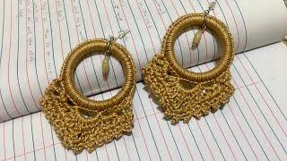 DIY Dangling Crochet Earrings |by Crafty Camille