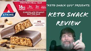 ATKINS CHOCOLATE PEANUT BUTTER BAR KETO MUKBANG REVIEW - KETO SNACK REVIEW - KETO DESSERT TREATS