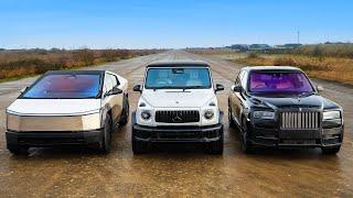 Кто победит в заезде: Rolls Cullinan или Cybertruck или же НОВЫЙ AMG G63?